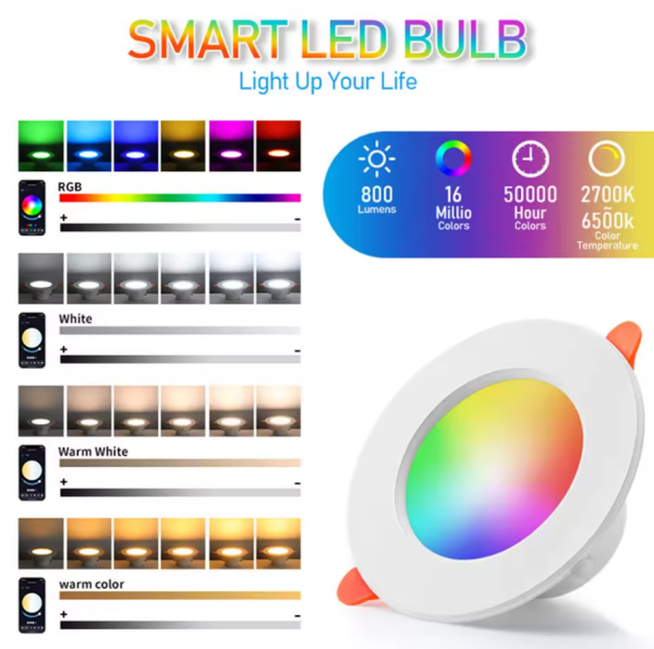 Downligth RGB - Inteligente [Lámpara techo RGB] - Imagen 2